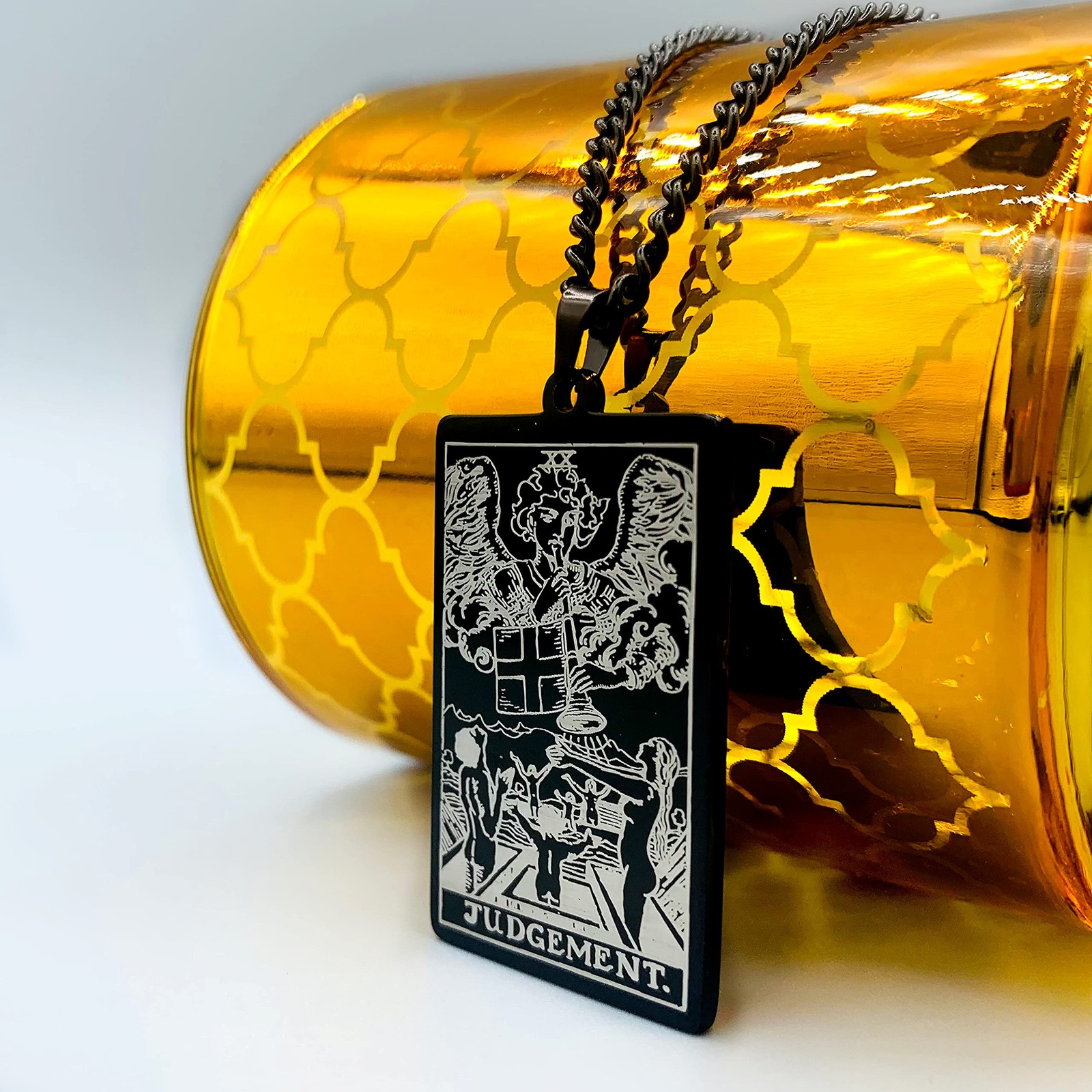 Judgement Chain Necklace – Tarot Necklace – Hip Hop Bikers Jewelry (Judgement)
