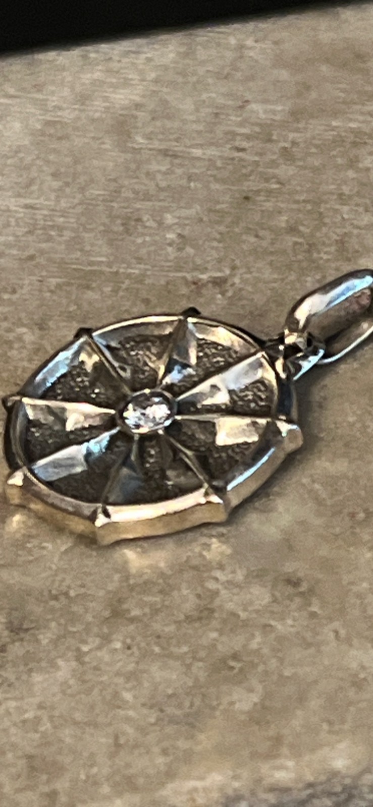 DAVID YURMAN DHARMA WHEEL DIAMOND AMULET PENDANT