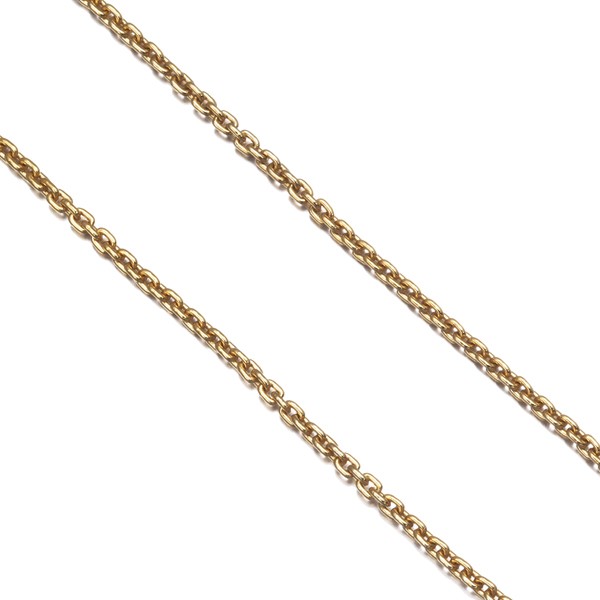 Auth Louis Vuitton Chain Necklace 40cm 18K 750 Yellow Gold