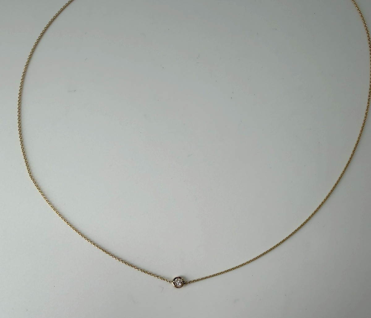 ROBERTO COIN TINY TREASURES DIAMOND BEZEL NECKLACE – READ DESC.