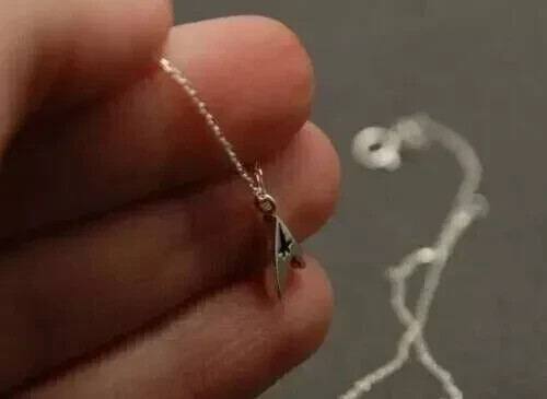 German Silver Tiny Star Trek Style Charm Pendant Dainty Everyday Pendant W/18″