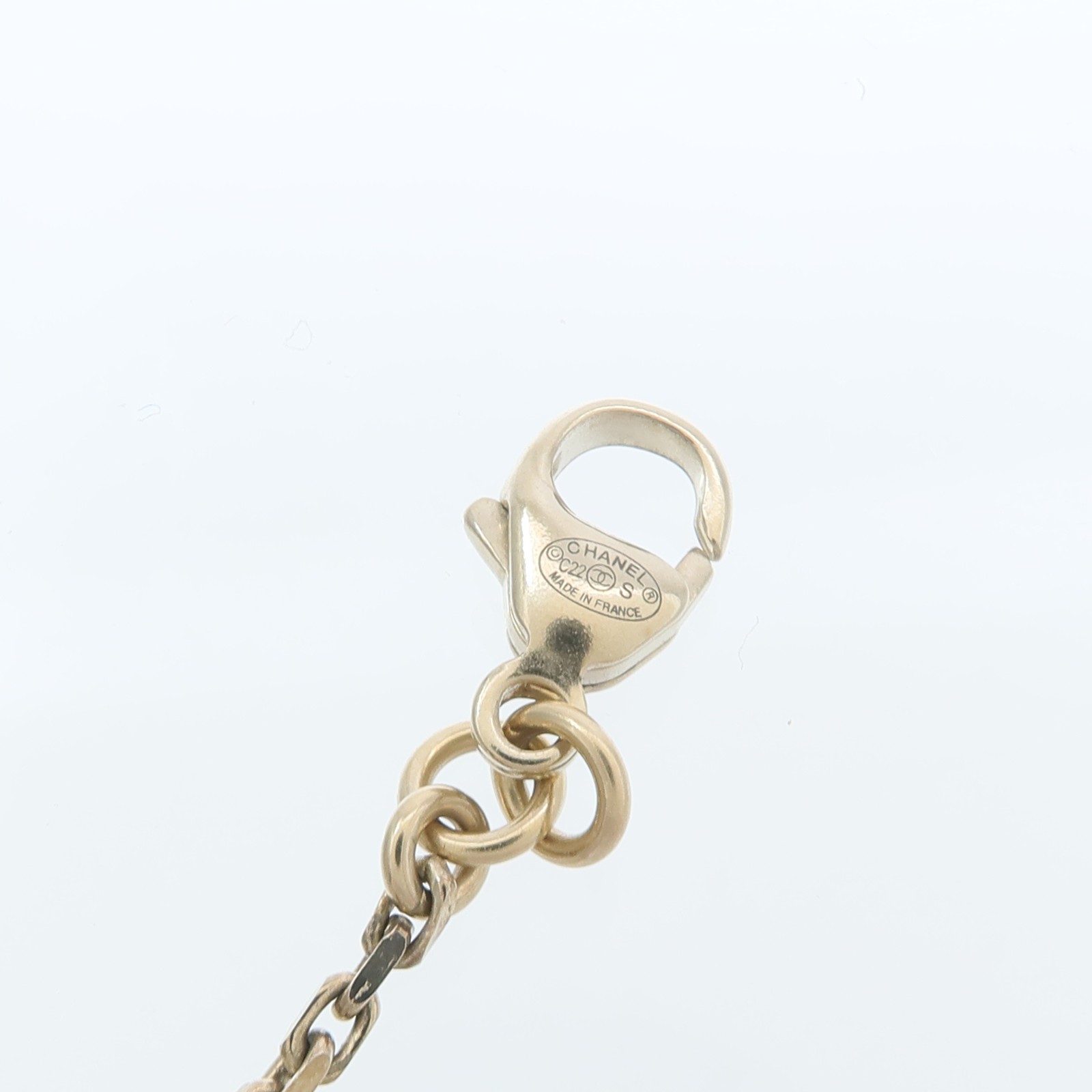 CHANEL CC No.5 Star Pendant Nacklace C22/S Metal Gold