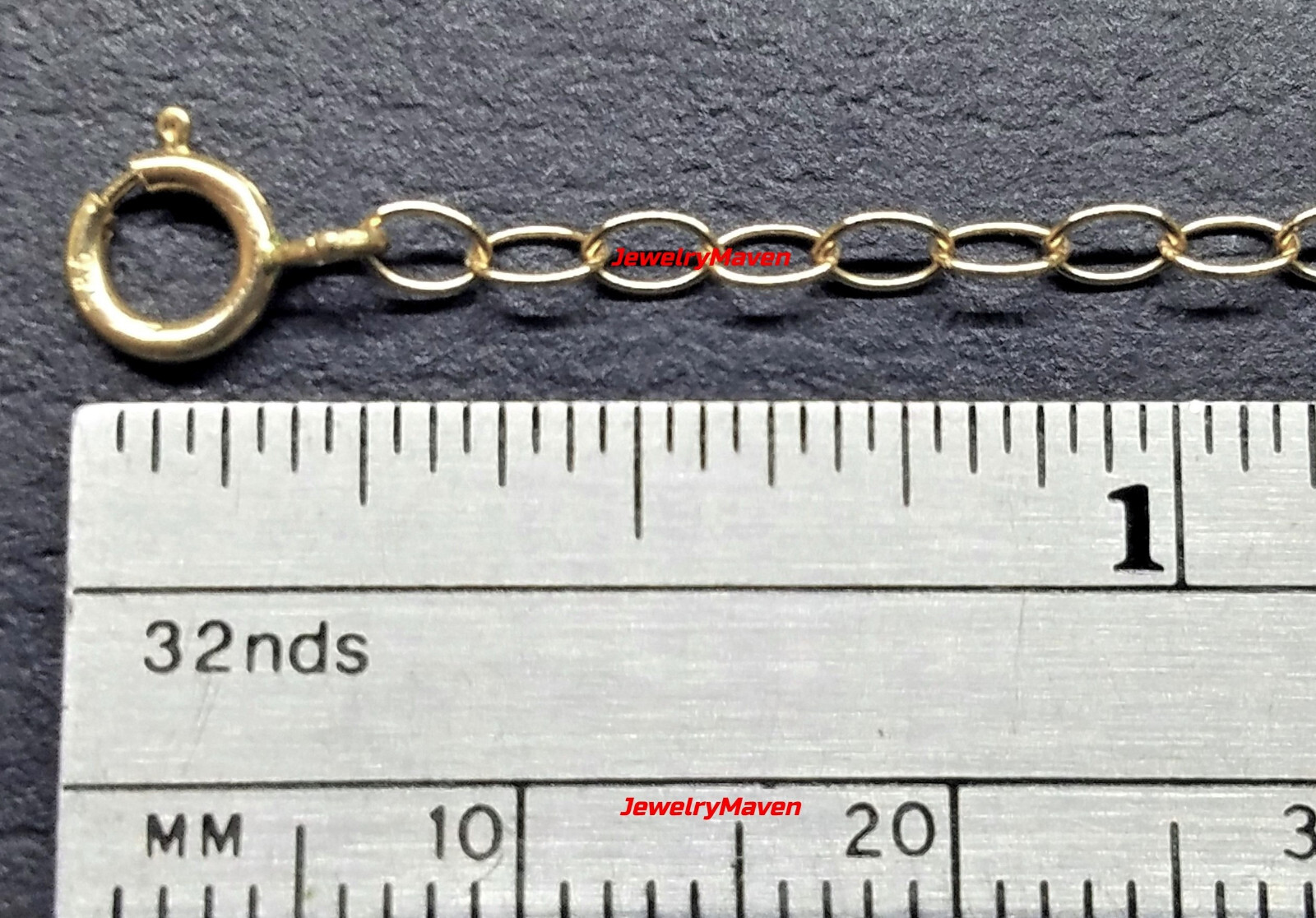 14k 2mm Cable Yellow Gold 5mm Spring Ring Clasp 1″ Chain Extender or Safety