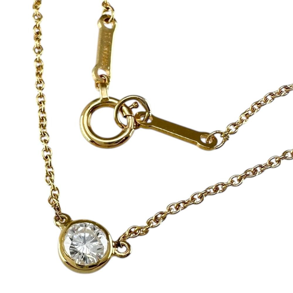 TIFFANY&Co. By the yard diamond Estimated 0.17ct Necklace K18YG yellow gold…