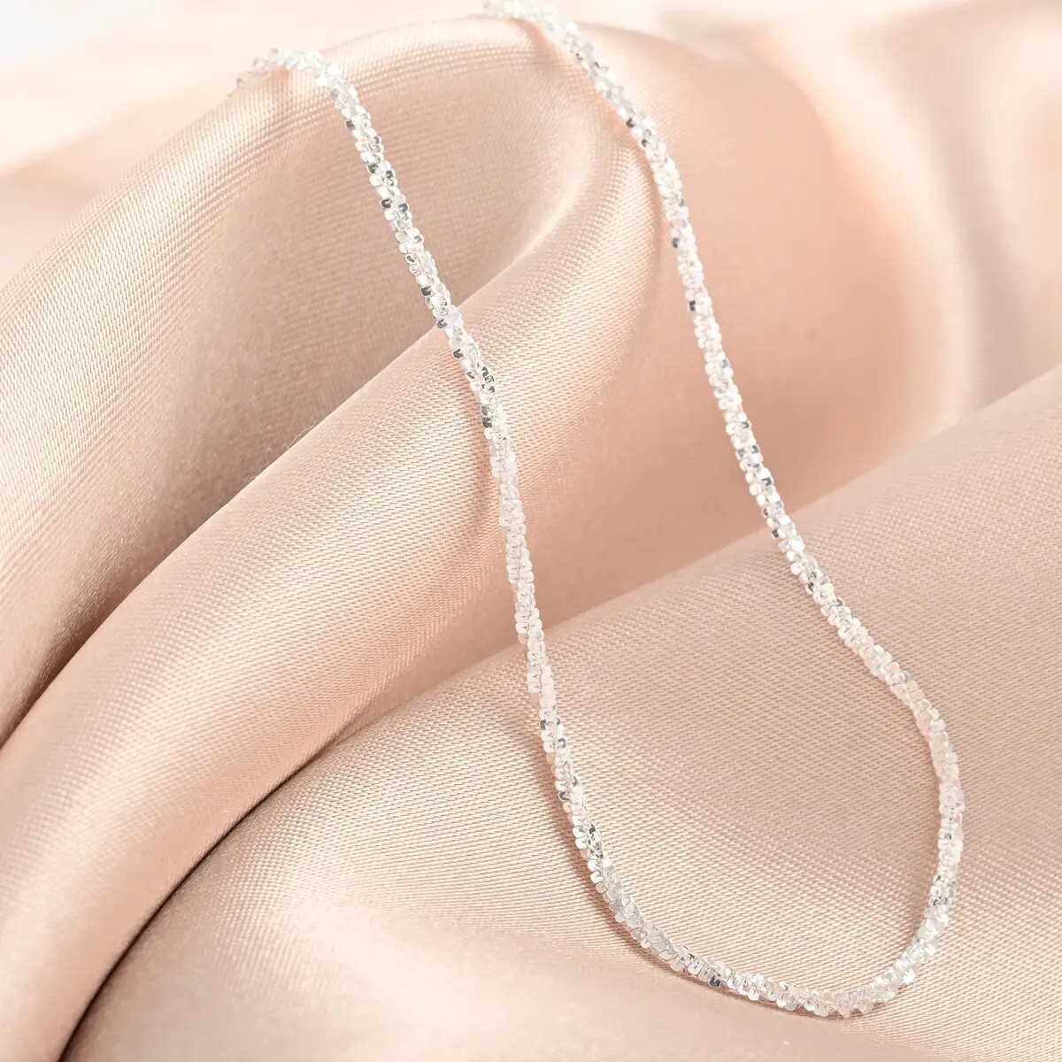 Italian 925 Solid Sterling Silver 1.5MM Diamond Cut Roc Chain Necklace 16″- 30″