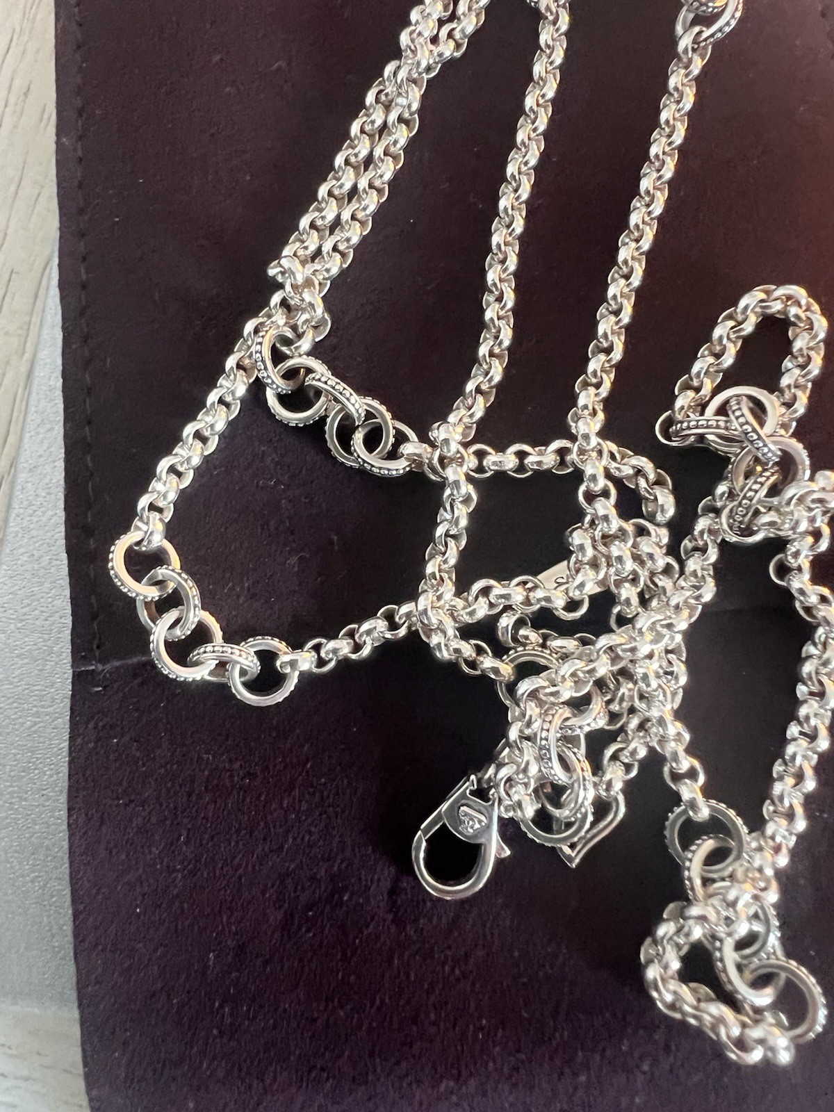 LAGOS Caviar Sterling Silver Link Necklace 925 w/ Box & Papers Nordstrom