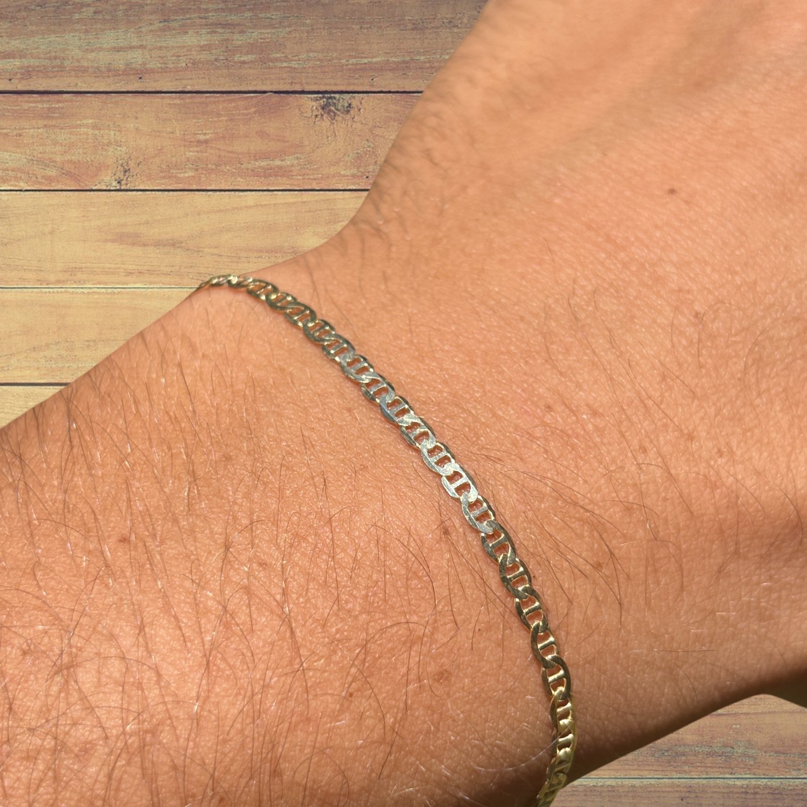 2.5mm Mariner Bracelet – Real Solid 925 Sterling Silver Or 14k Gold Vermeil