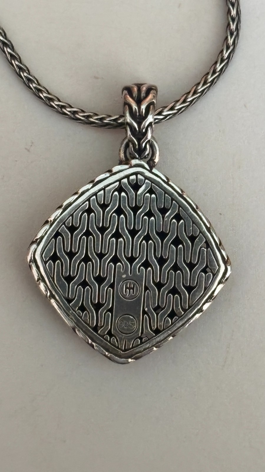 JOHN HARDY Classic Chain Palu Hammered Pendant Necklace in 925 Silver