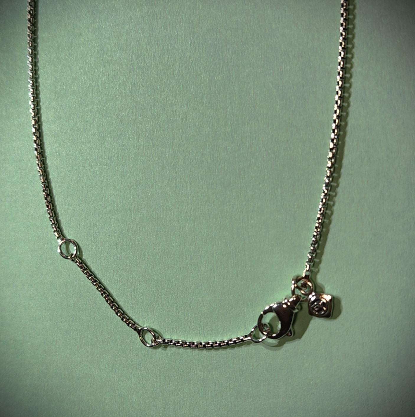 [NEW W/CERTIFICATE] David Yurman Petite Cable Linked Necklace, Silver/Gold 17 mm