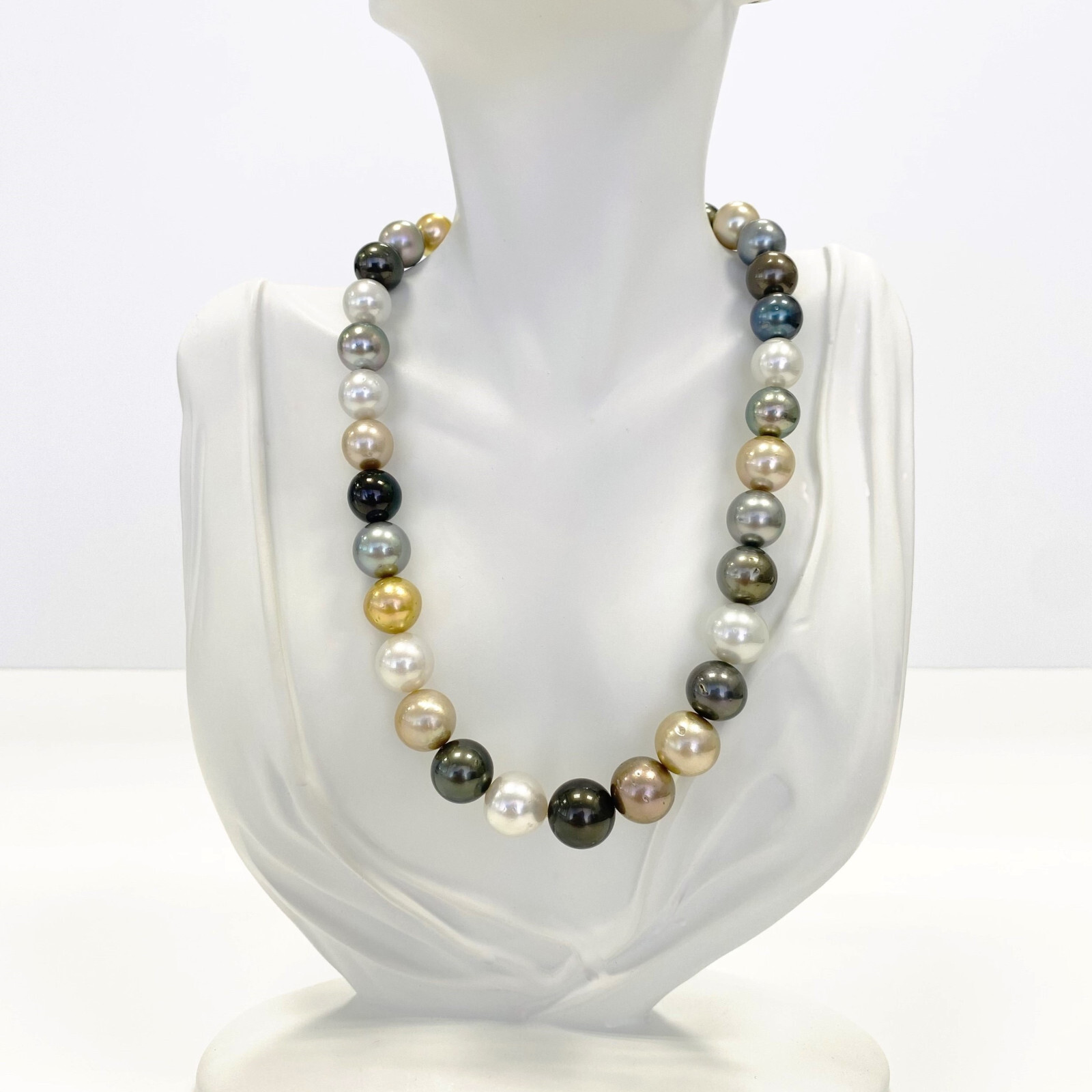 Tahitian Pearl Necklace Loose Strand 11mm-14mm Rounds Multicolor High Luster
