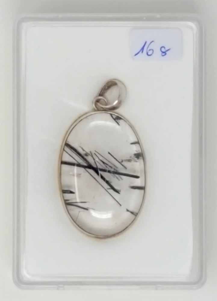 Silver Pendant Gemstone Tourmaline Quartz 16G AA Quality Loupe Clean 925 Silver