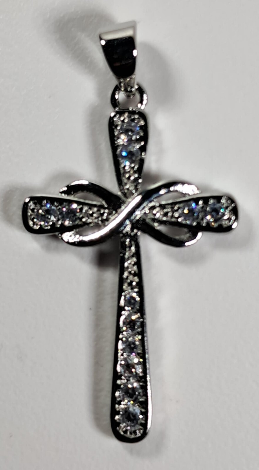 925 sterling silver women’s Cross pendant necklace With Infinity Symbol [Pen81]