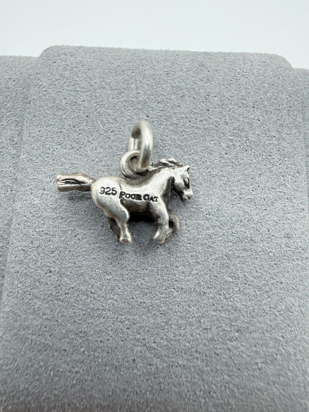 Sterling Silver 925 Galloping Horse Charm Pendant
