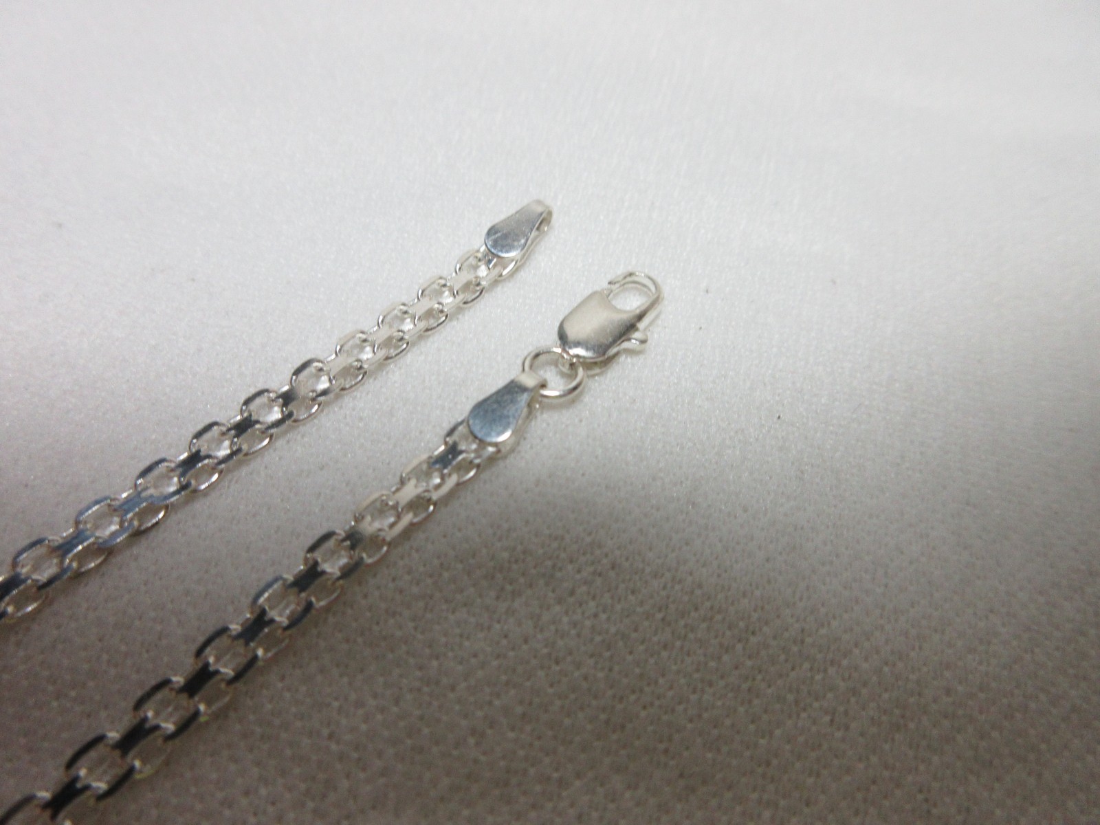 STERLING SILVER NECKLACE LINK CHAIN 925 ITALY 18.25 INCH ITEM #7
