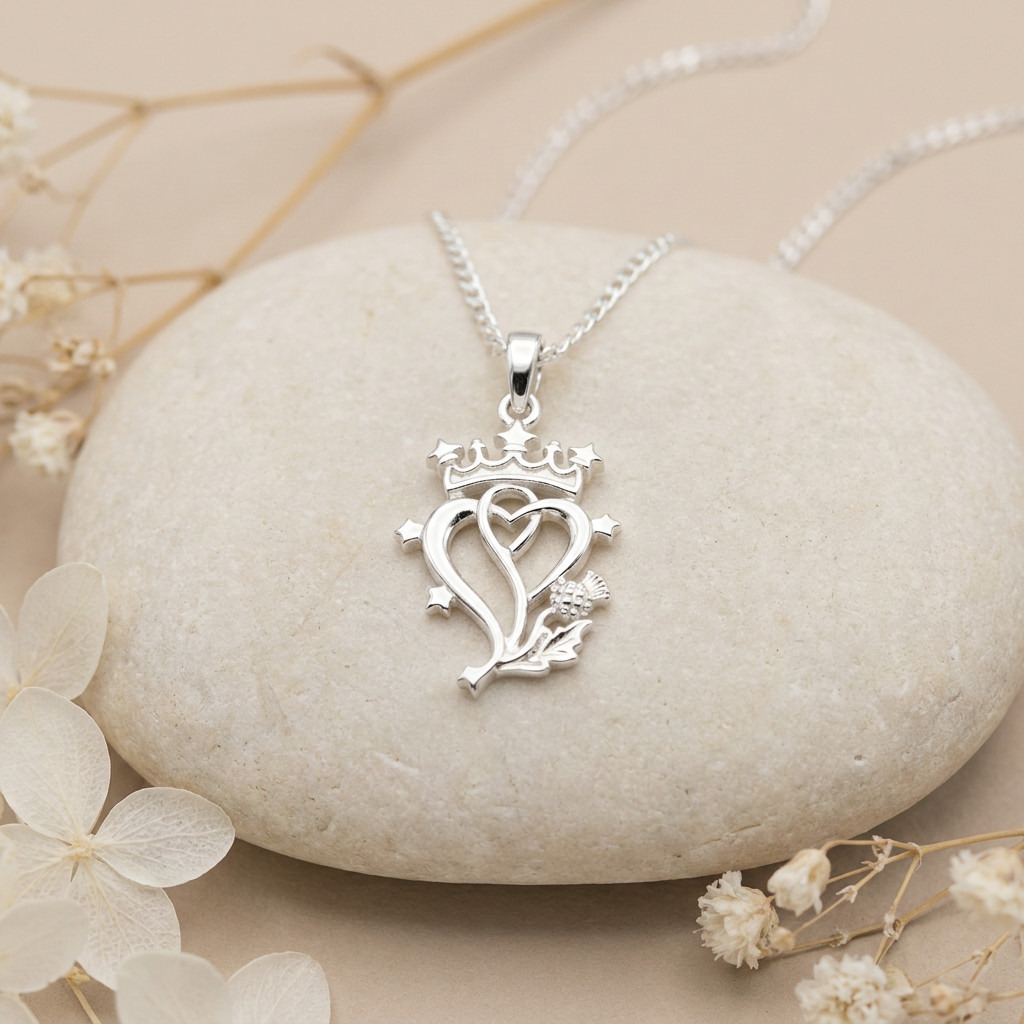 Sterling Silver Luckenbooth Pendant with 18″ Silver Chain & Box