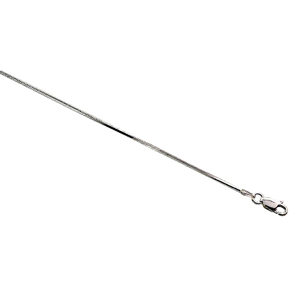 925 Sterling Silver Thin Square Snake Chain Necklace Bracelet 1.4mm 7″ to 30″