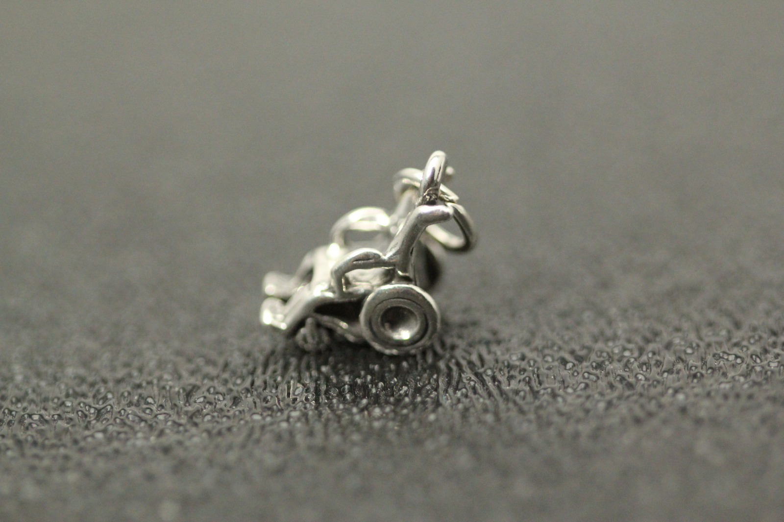 925 Sterling Silver 3D Wheelchair Charm/Pendant 1.5 Grams (PEN9300)