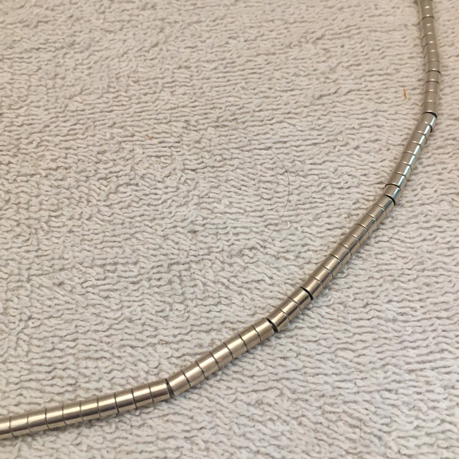 Christin Wolf Necklace Sterling Marked W/ Gemstone Hook Closure