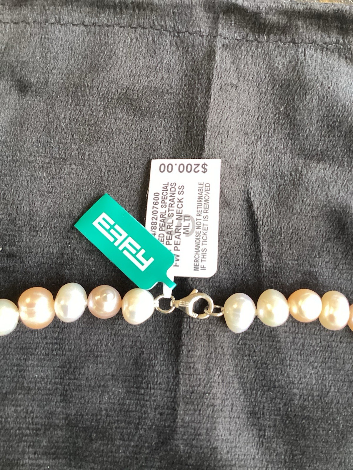 EFFY 18″ 7.5-8.5mm Cultured Pearl Strand Necklace Retail $200