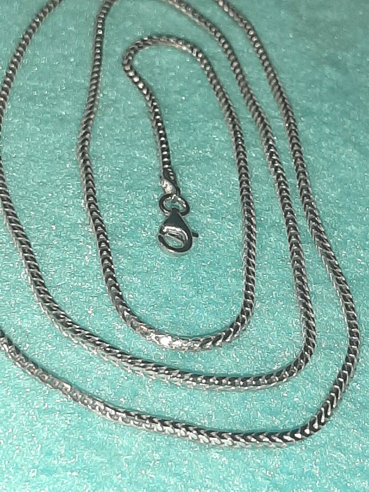 Ladies Fox Tail Chain 30 Inch .925 Sterling Silver Fox Tail Necklace 8.5 gr.
