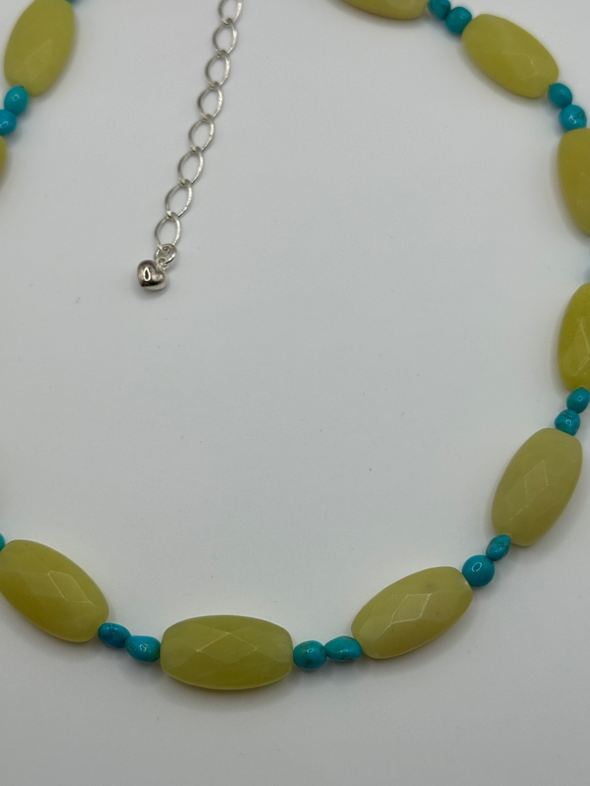 Jay King DTR Mine Finds Serpentine Turquoise Sterling Silver Clasp Necklace
