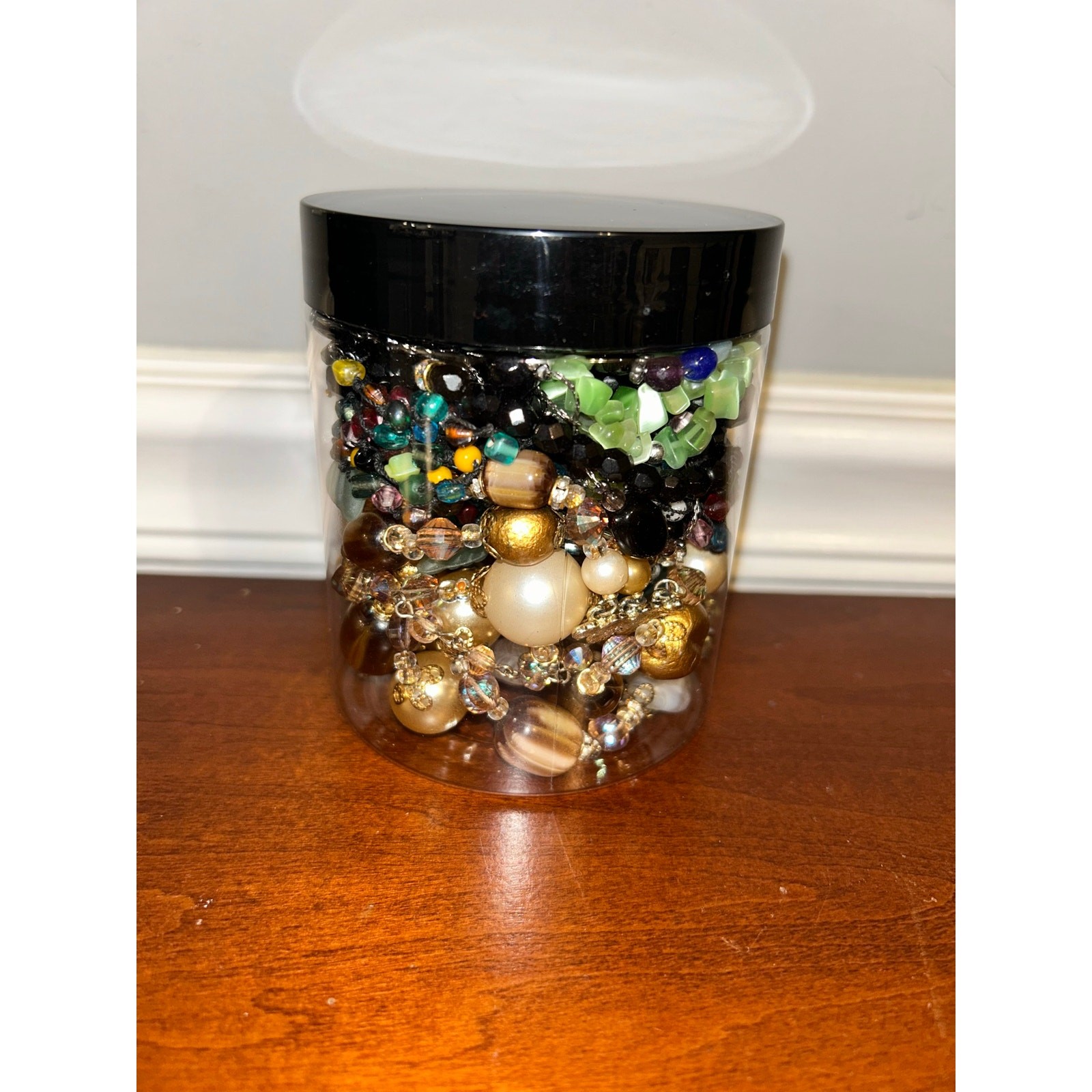 Gemstone and Glass Necklace Mystery Jar – Curated Wearable Estate Lot 16 oz