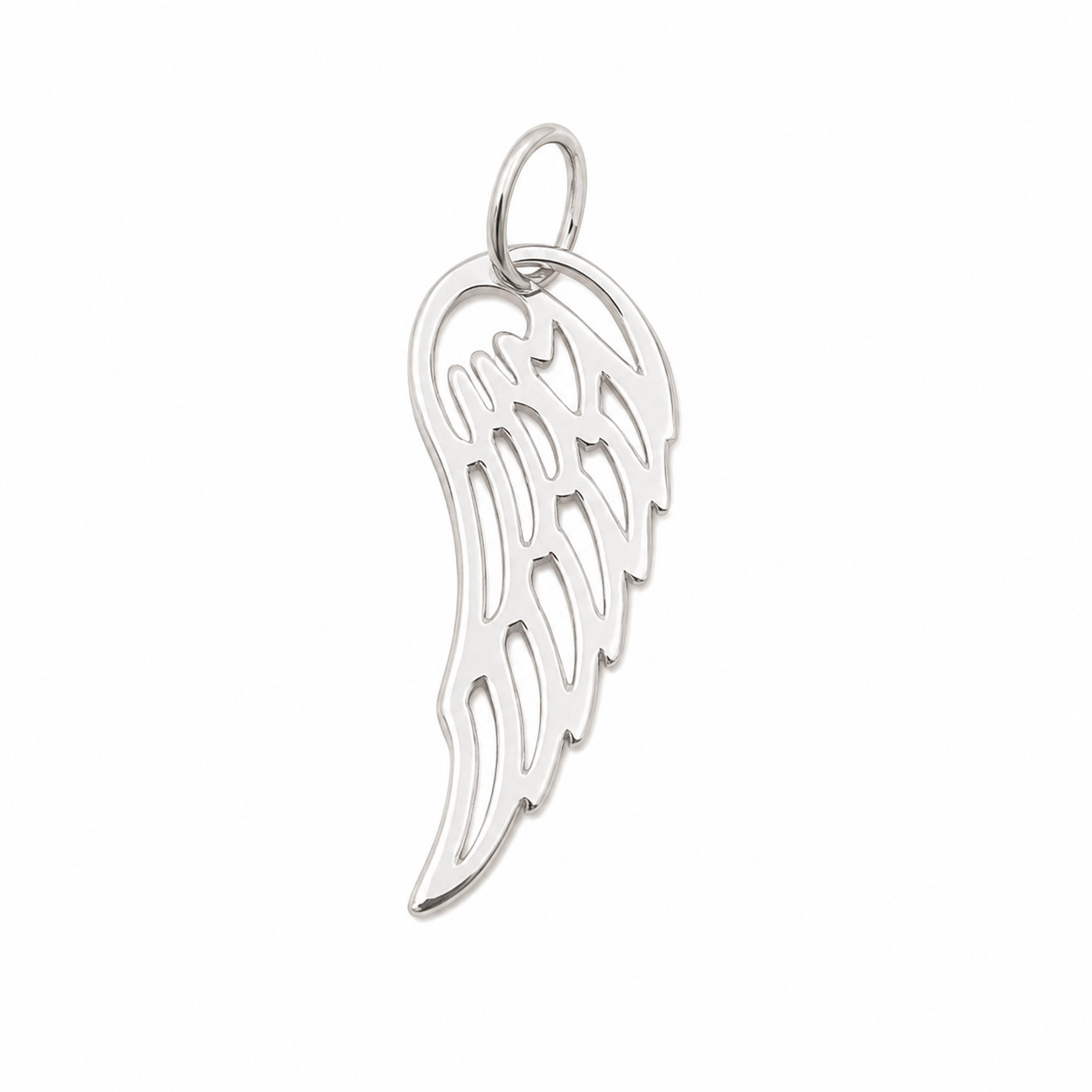Angel Wing Pendant Necklace, 925 Sterling Silver Angel Wing Charm