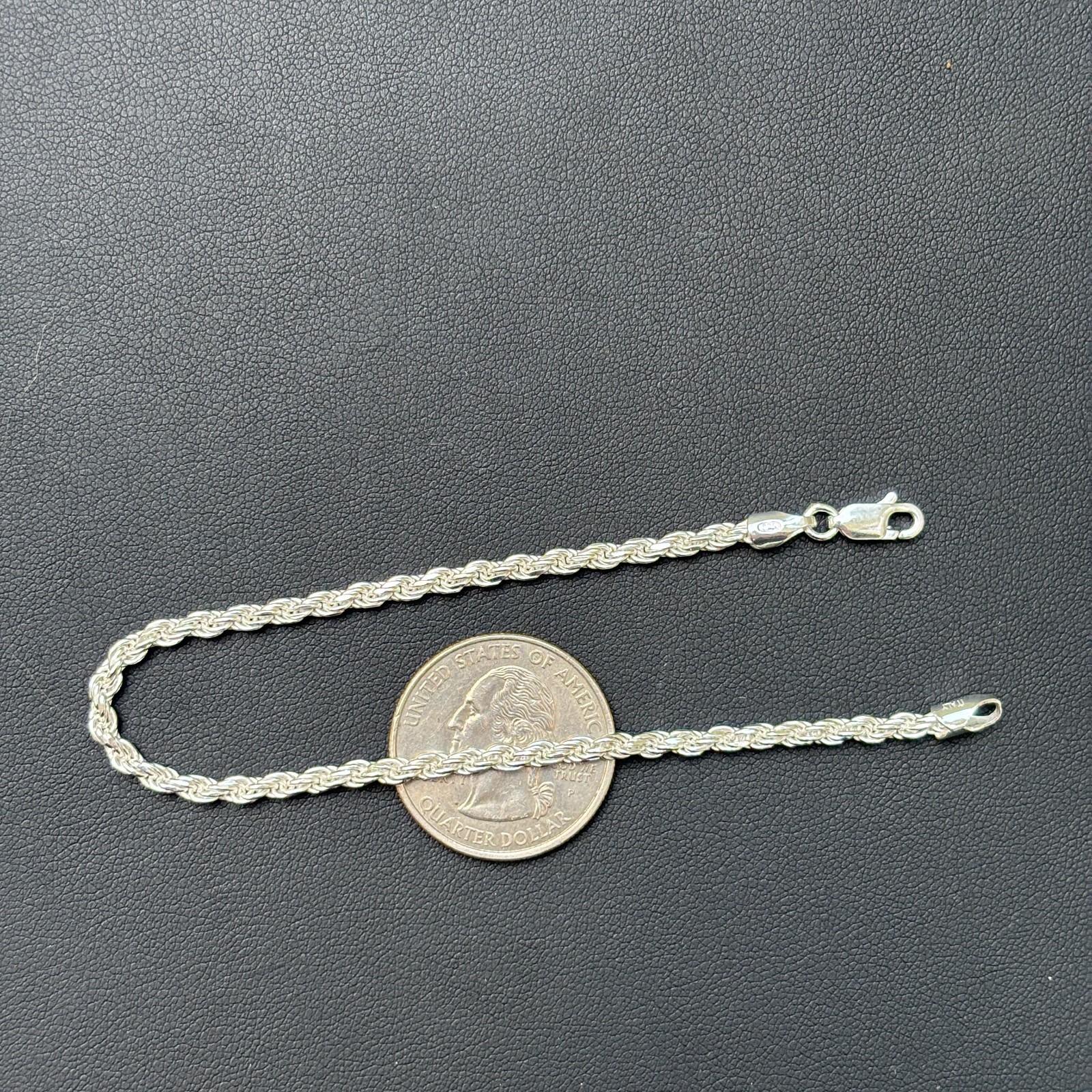 3mm Diamond Cut Rope Bracelet – Solid 925 Sterling Silver Or 14k Gold Vermeil