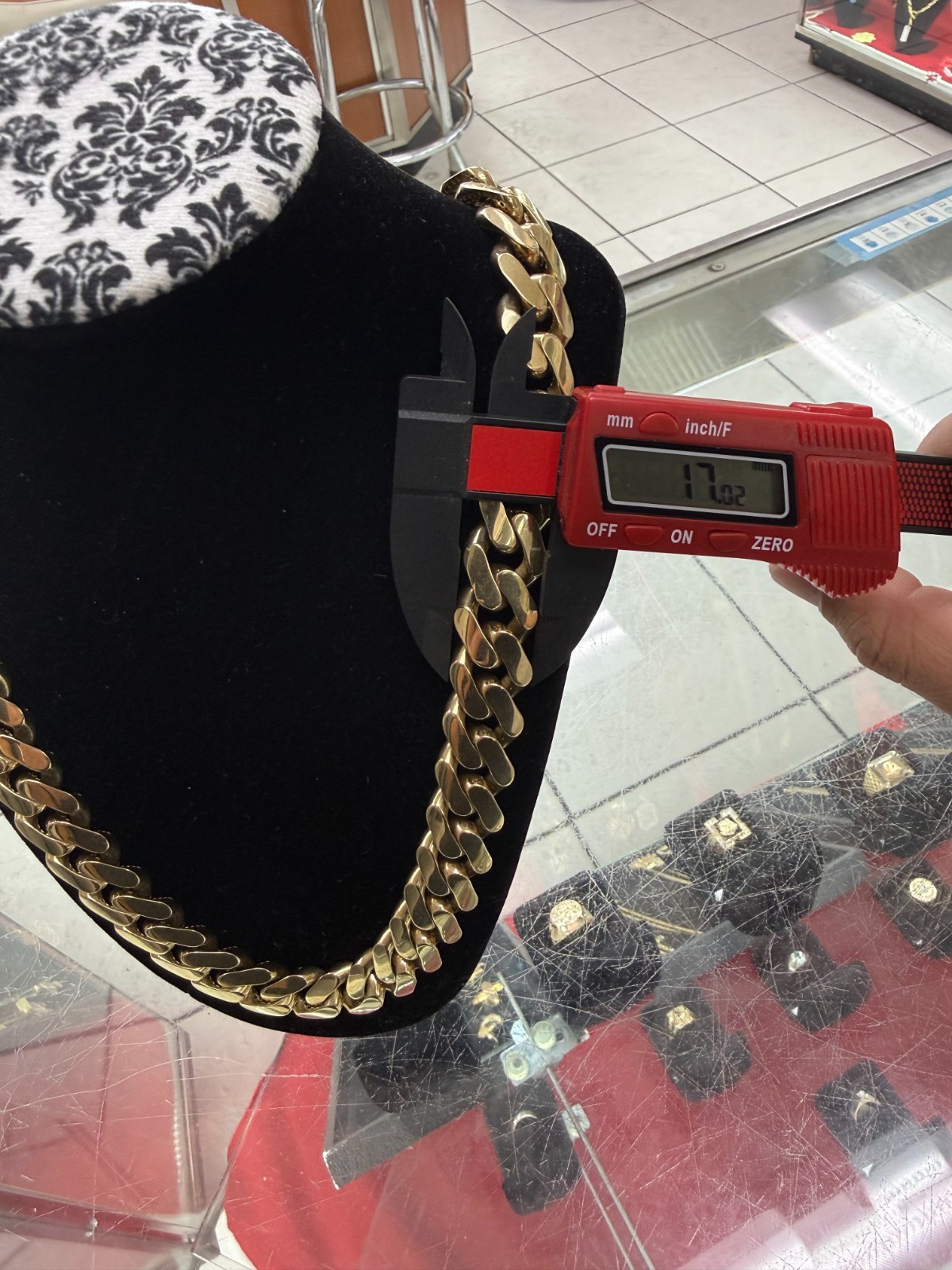 Monaco Chain 10k yellow gold 17mm 70.9 Grams 26.5 inches