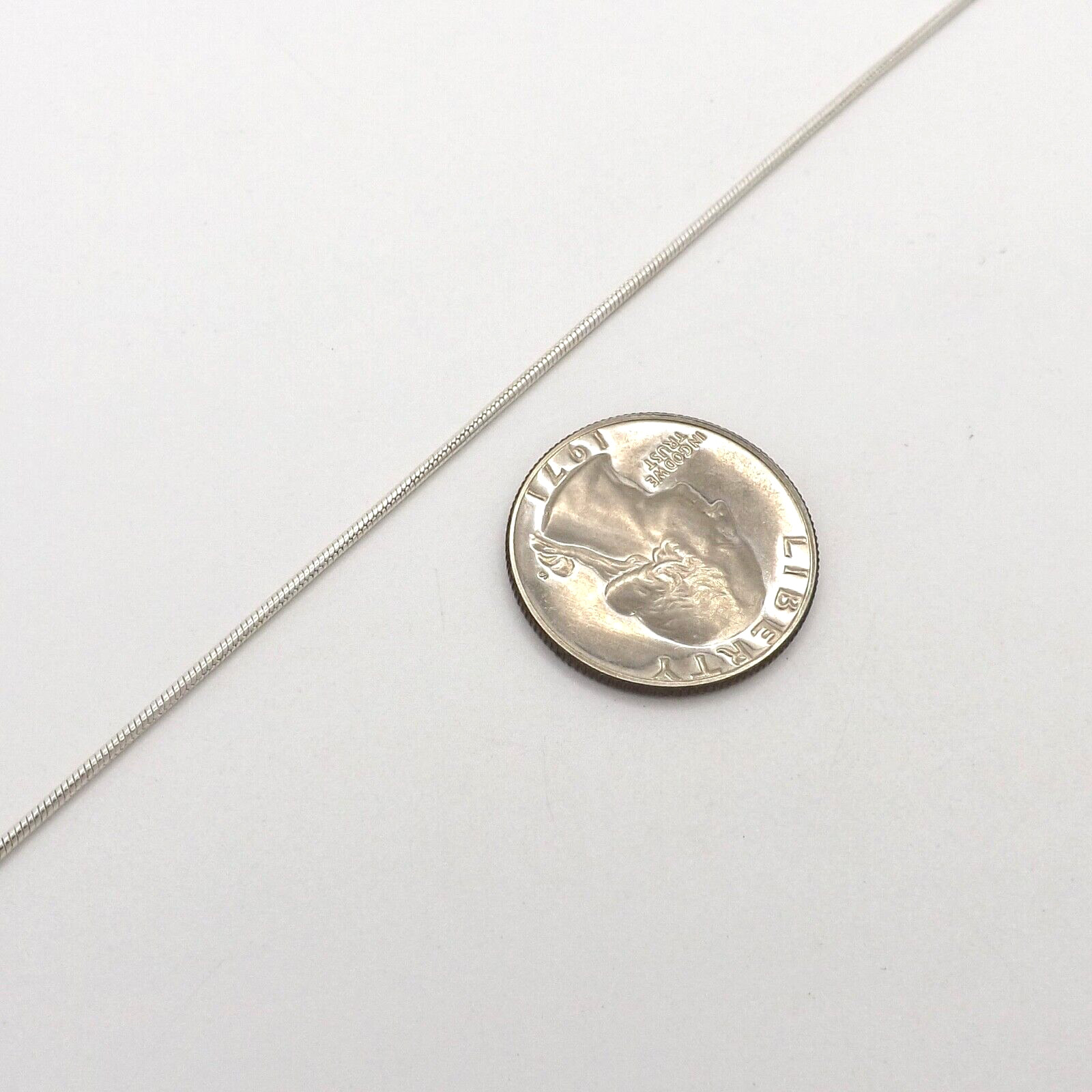 Sterling Silver Snake Link Pendant Chain Necklace Italy 36in Long