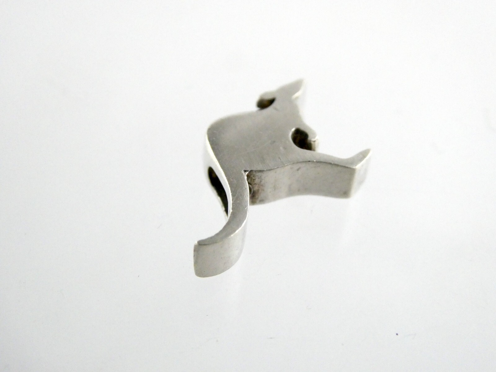 Designer Australia Sterling Silver Jumping Kangaroo Slide Pendant 925 2g 3/8 In