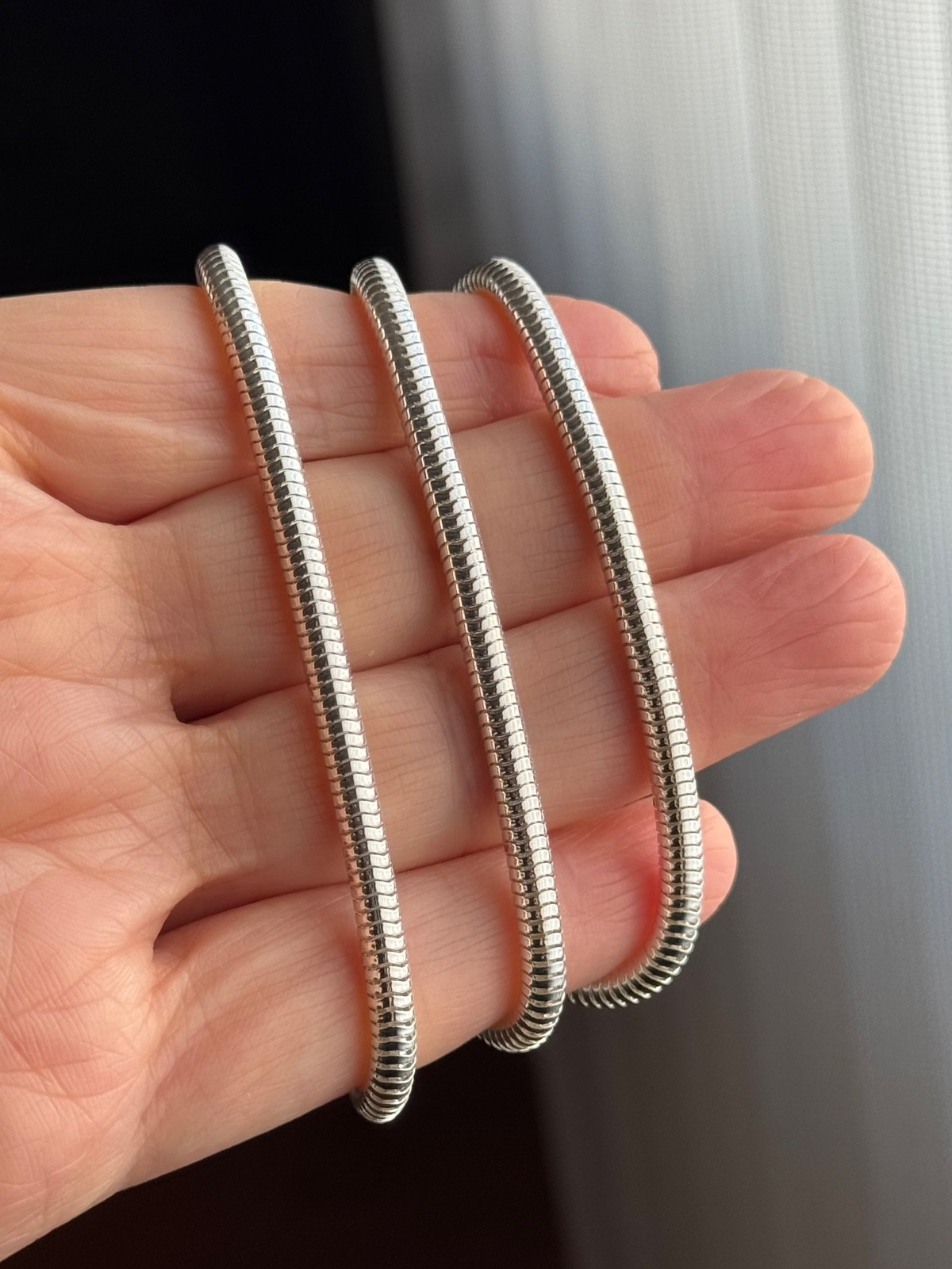 925 Sterling Silver (4MM) Snake Chain Polished for Women Men