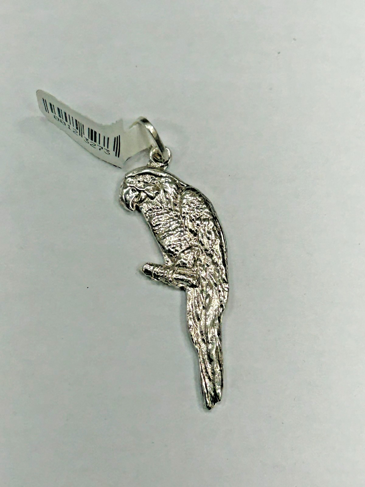 925 Sterling Silver Large Parrot Bird Pendant Charm