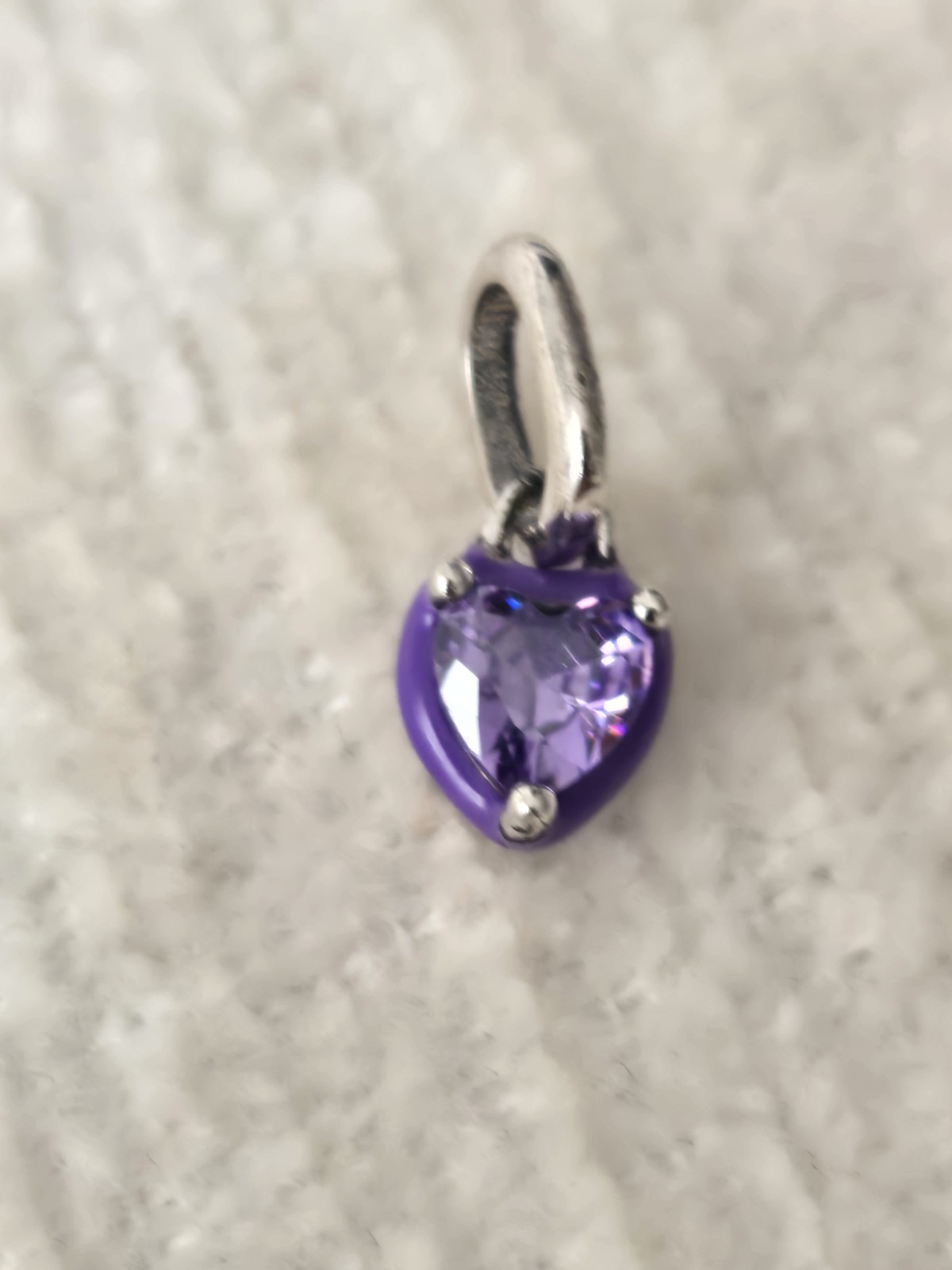 Women’s Sterling Silver Small Purple Heart Pendant Or Charm. UK Seller