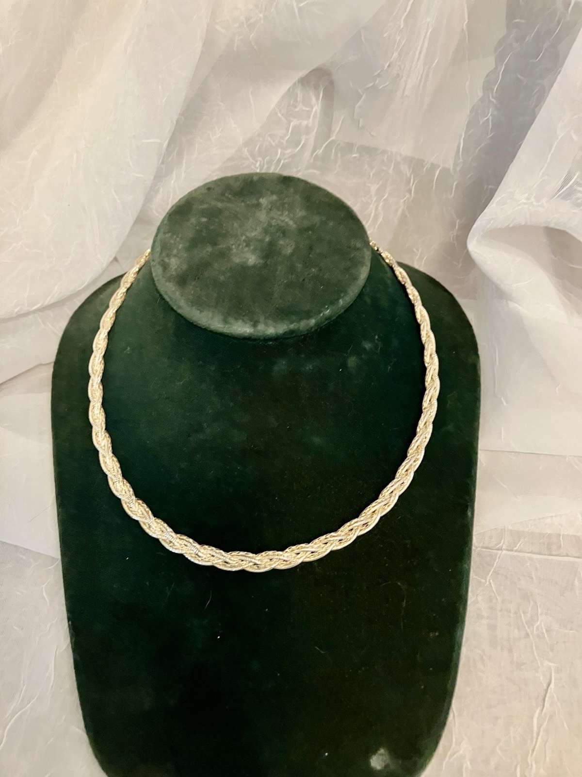 KARIZIA KA1772 Fancy Braided Twisted Rope 925 STERLING 11.6 Gram Necklace 16″
