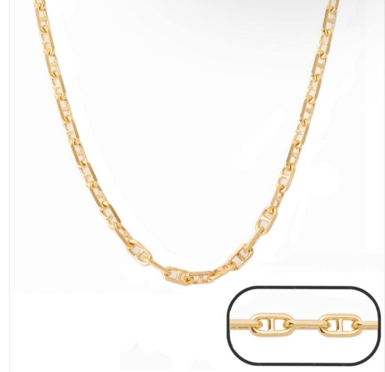 18 INCHES 14K GOLD: 1.65MM ANCHOR CHAIN/NECKLACE JEWELRY NEW REAL SOLID GOLD