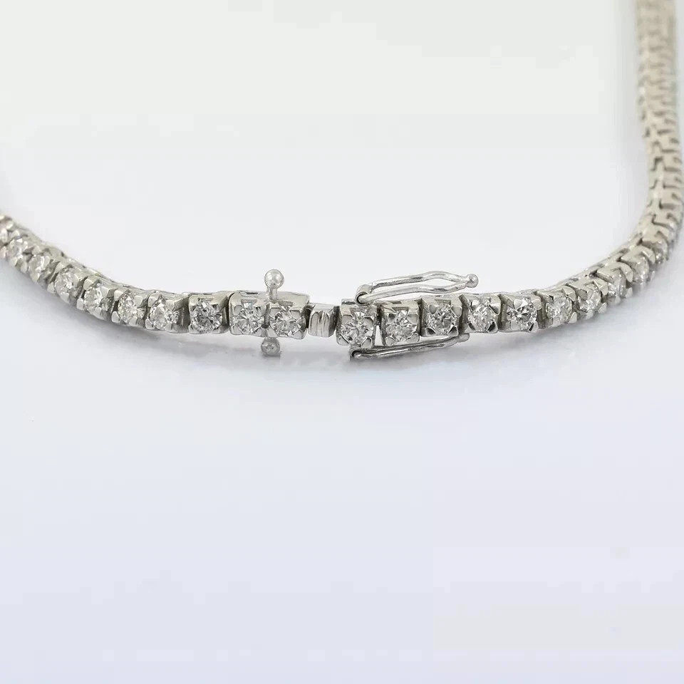 White Lab Created Diamond Tennis Necklace 22″ In VVS1 Certified ! Valentine Gift