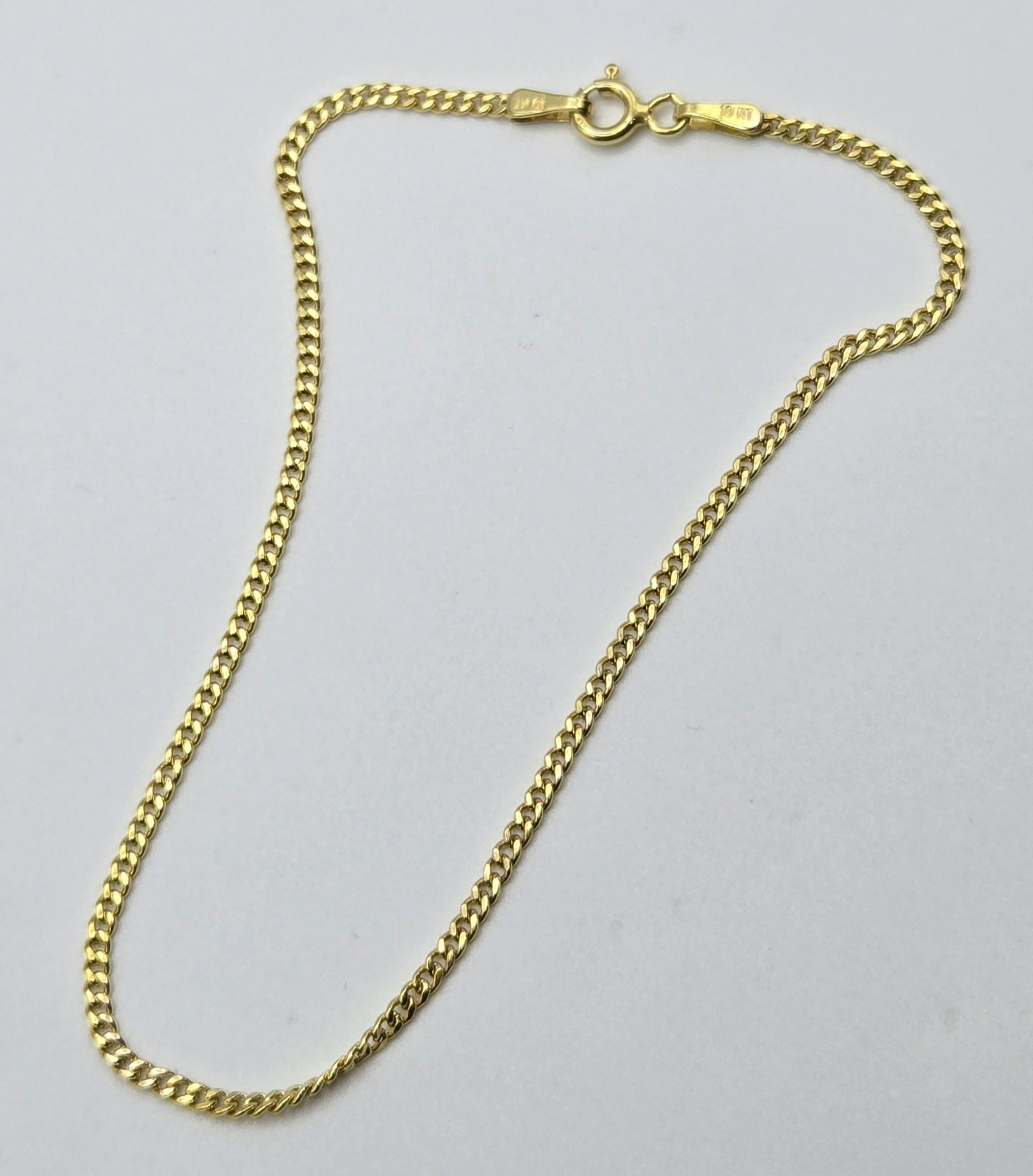 Real 10K Yellow Gold MIAMI CUBAN Bracelet Chain, 1.8mm 8inch, New ITALY