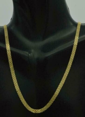 14k 16″ Yellow Gold 4.7mm Bismark Link Chain Necklace 3.5 Grams