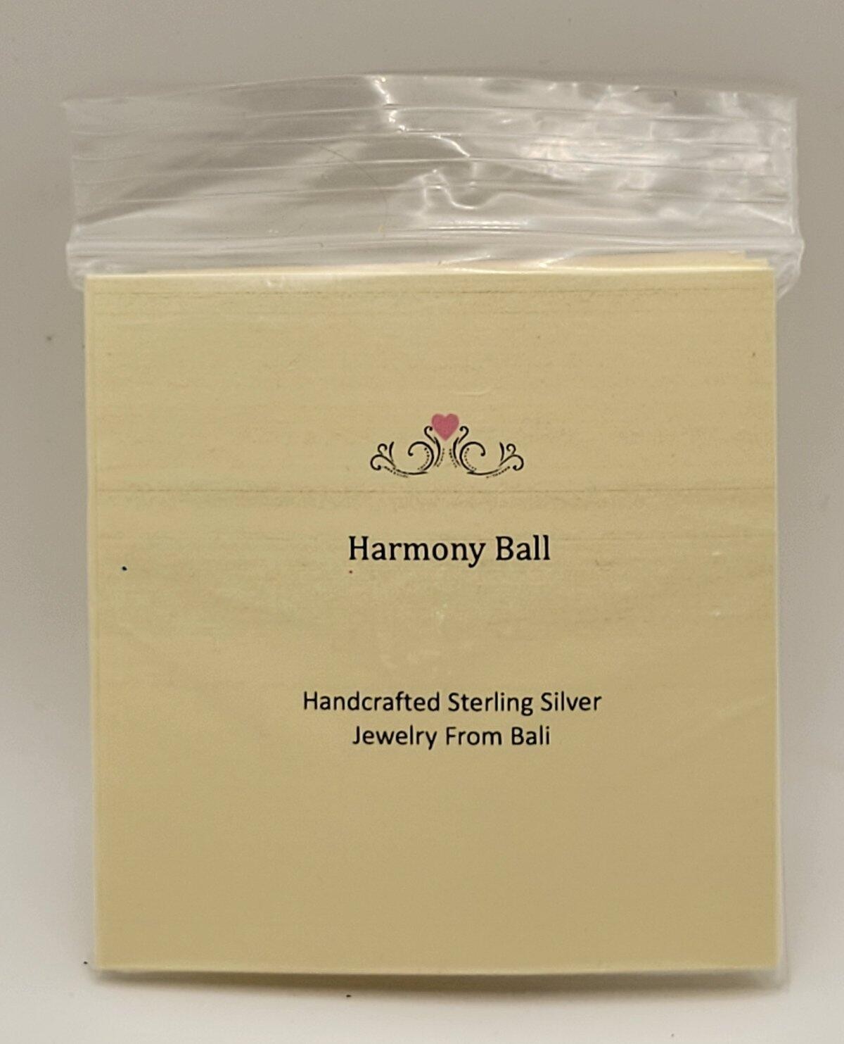 Handcrafted Sterling Silver Harmony Ball Necklace Bali