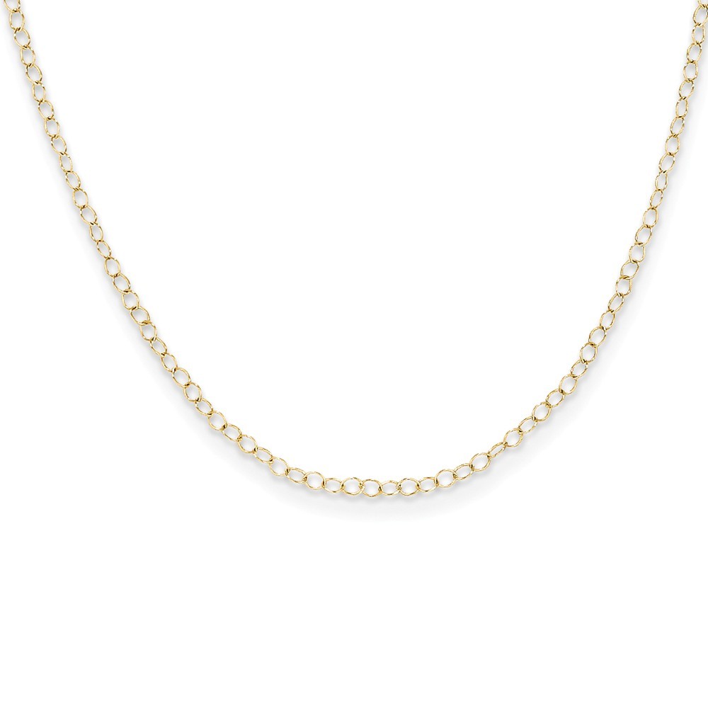 Real 14kt Yellow Gold Madi K Cable Chain; 15 inch