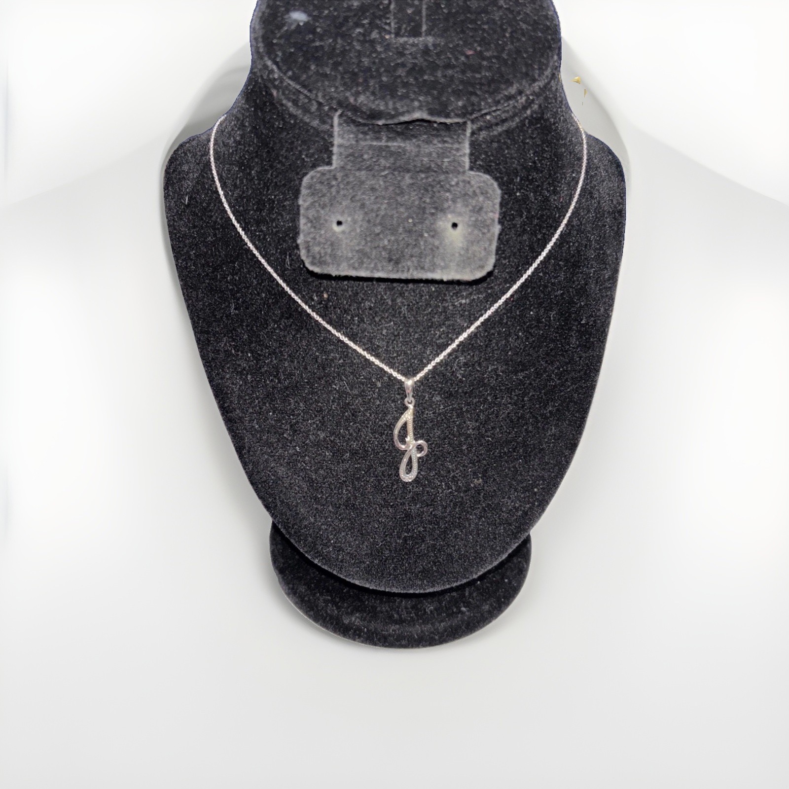 J Letter Initial Alphabet Name Personalized 925 Silver Pendant Necklace