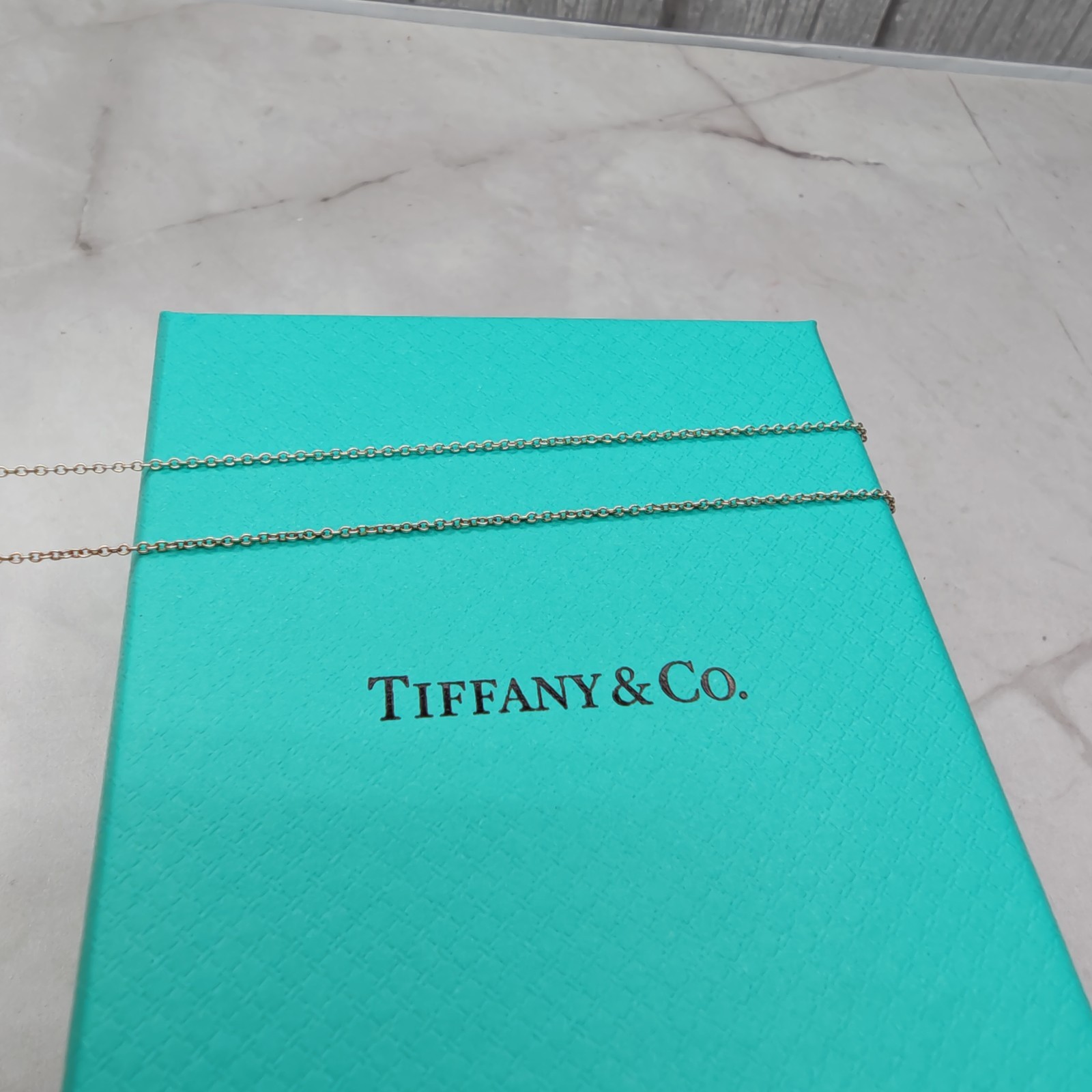 Authentic Tiffany & Co. Open Heart Filigree Pendant Necklace SV925 Silver Women