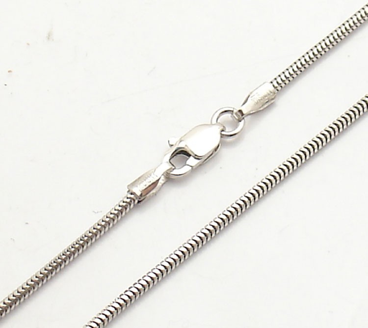 1.4mm Solid Round Snake Chain Necklace Real 14K White Gold ALL LENGTHS