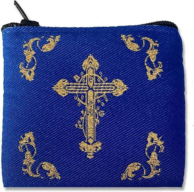 St Olga 14 KT Yellow Gold Three Bar Cross Pendant Only for Baptisms 6/8 In