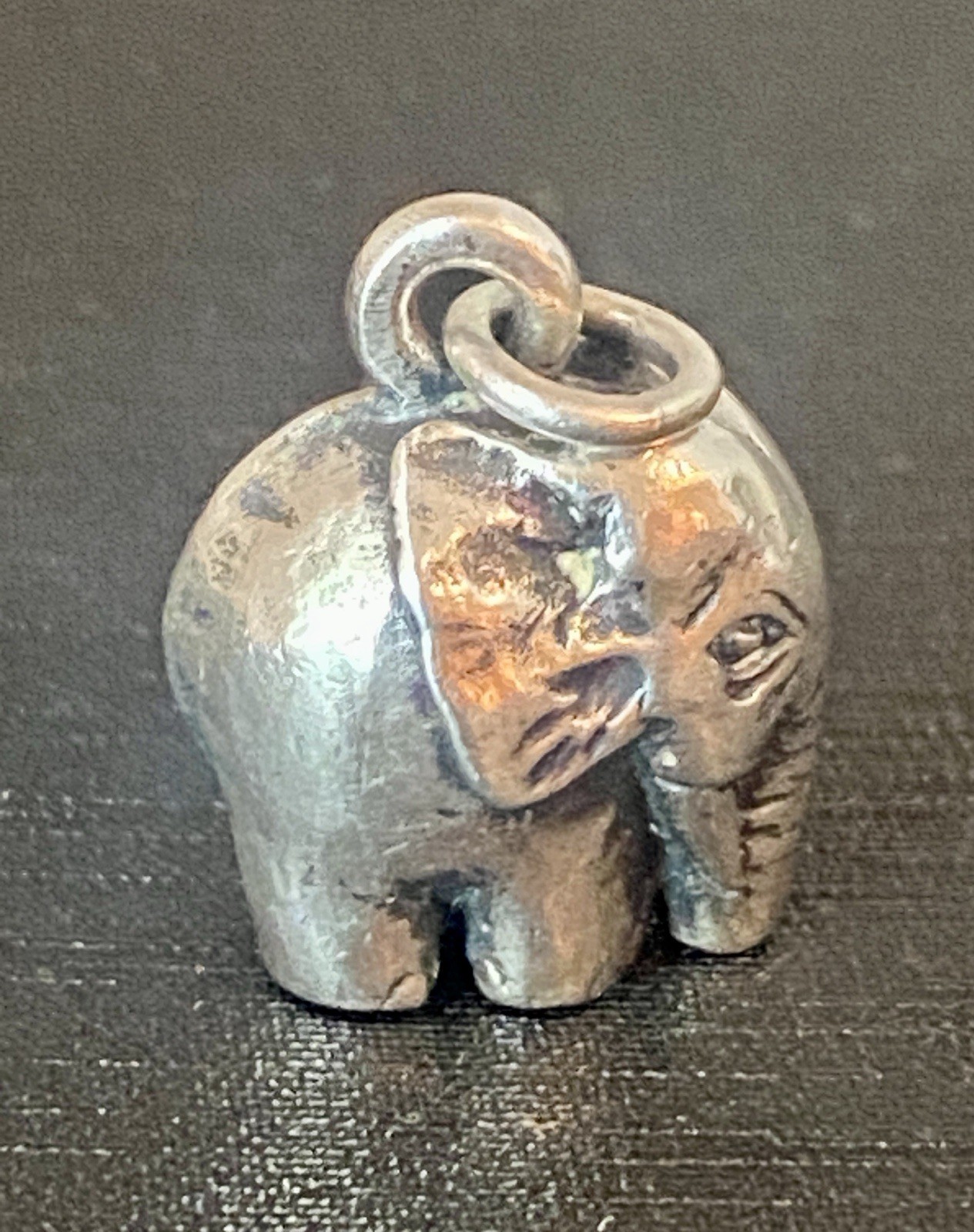 Vintage RETIRED *RARE* Solid Sterling Silver James Avery Elephant Charm, Signed