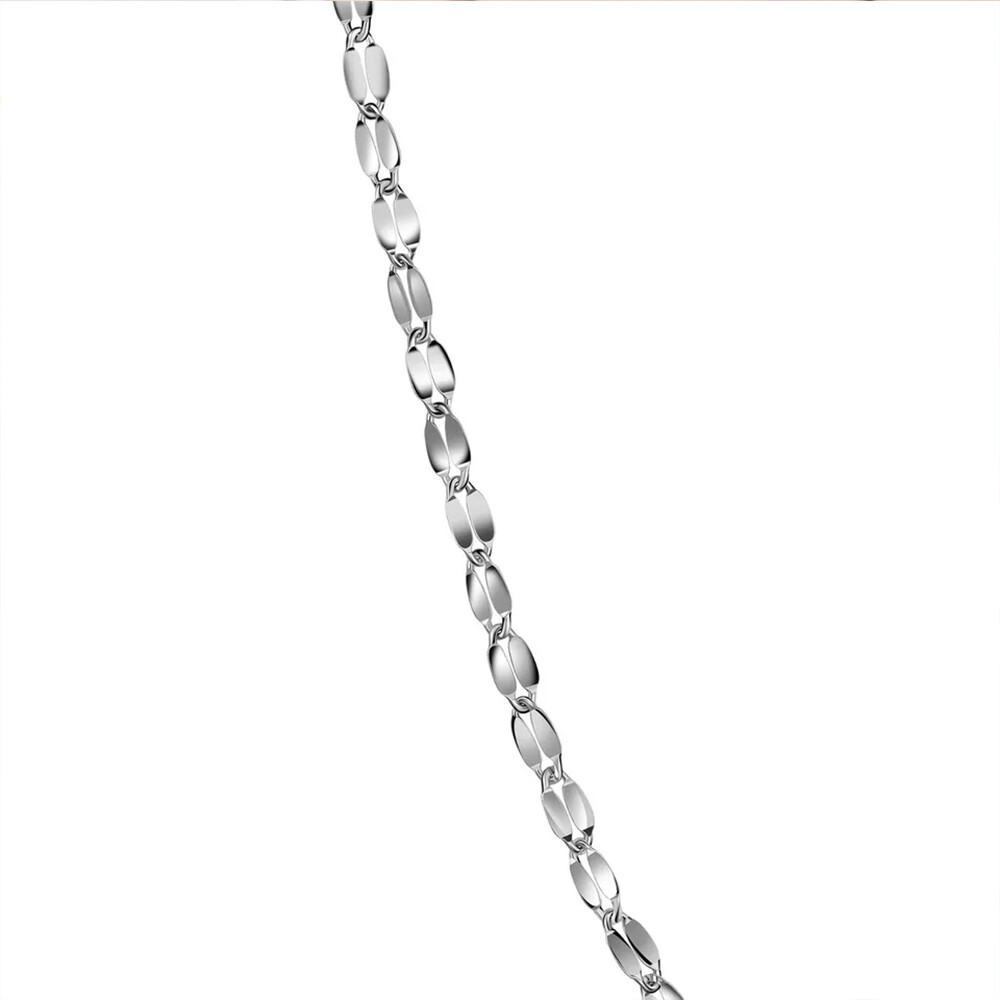 14K White Gold 2mm Diamond Cut Mirror Chain Necklace