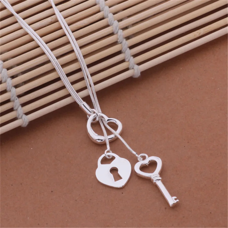 Charms Necklace Jewelry Exquisite Fashion Women Classic 45CM 925 Sterling Silver