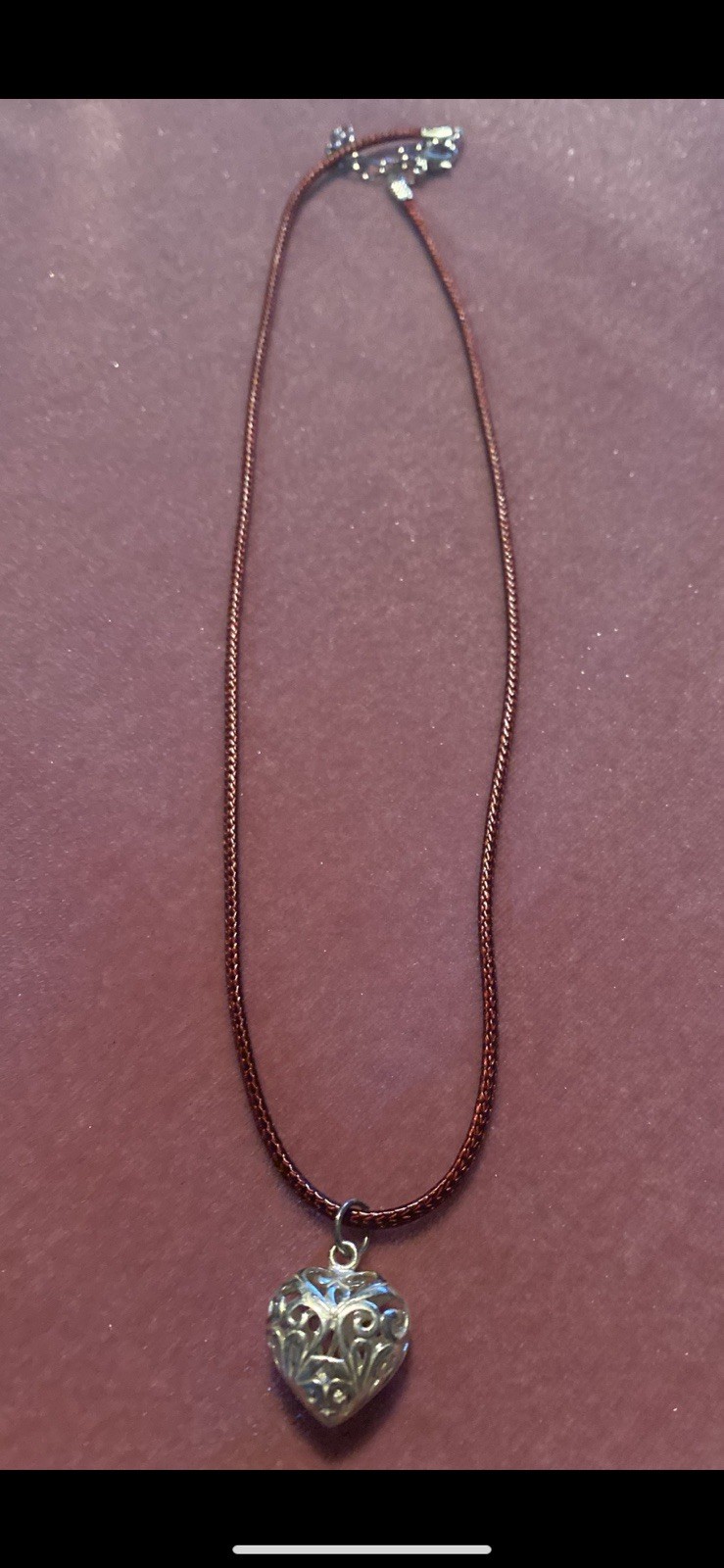 .925 Sterling Puff Heart. 3/4” Charm Pendant Birthday Anniversary Love