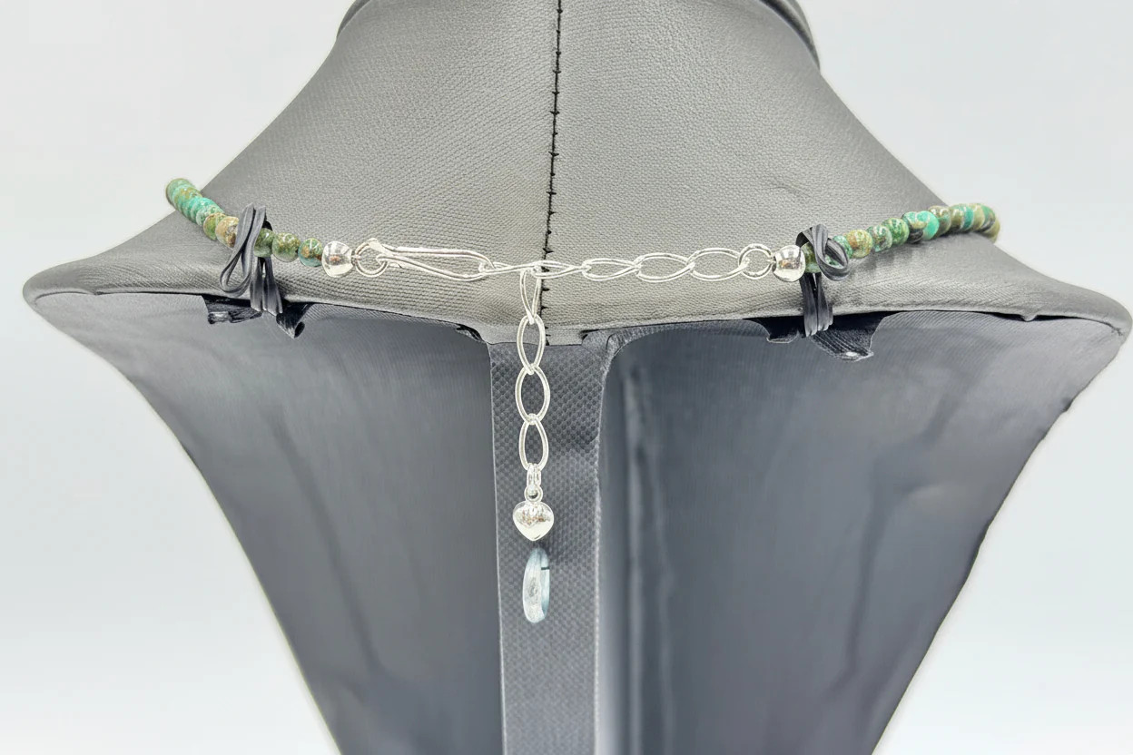 Jay King Sterling Silver New Red Skin Turquoise Graduated Round Bead Necklace,